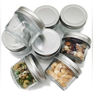 8-Pack 4oz Glass Storage Containers
